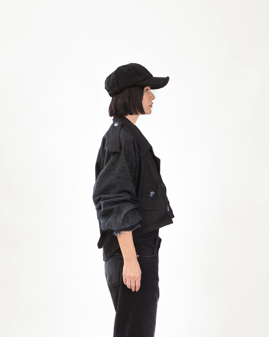 Black cropped jacket