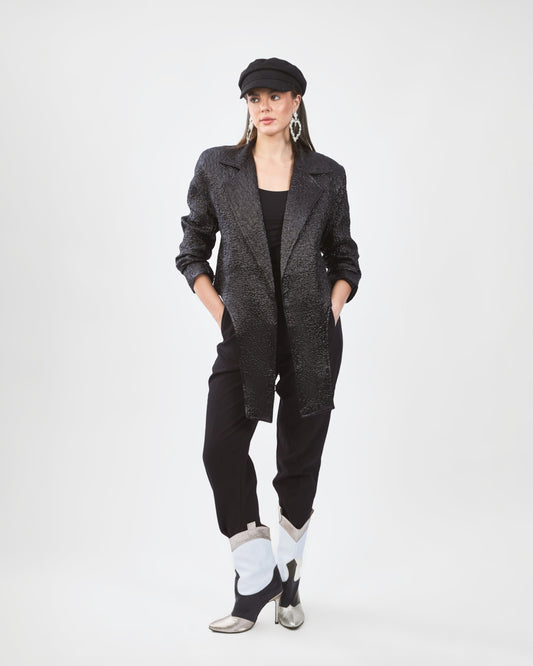 charcoal textured blazer